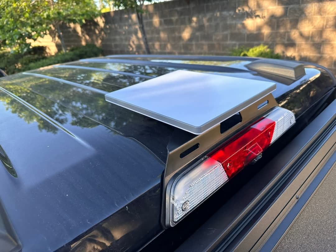 Starlink Mini mounted on the rear of a vehicle roof